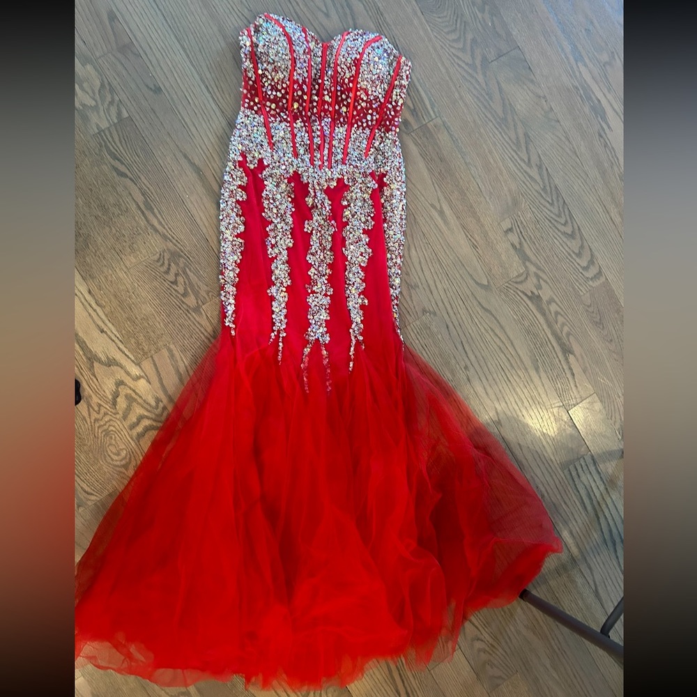 Beautiful dress.  Worn once. Pet free and smoke free home